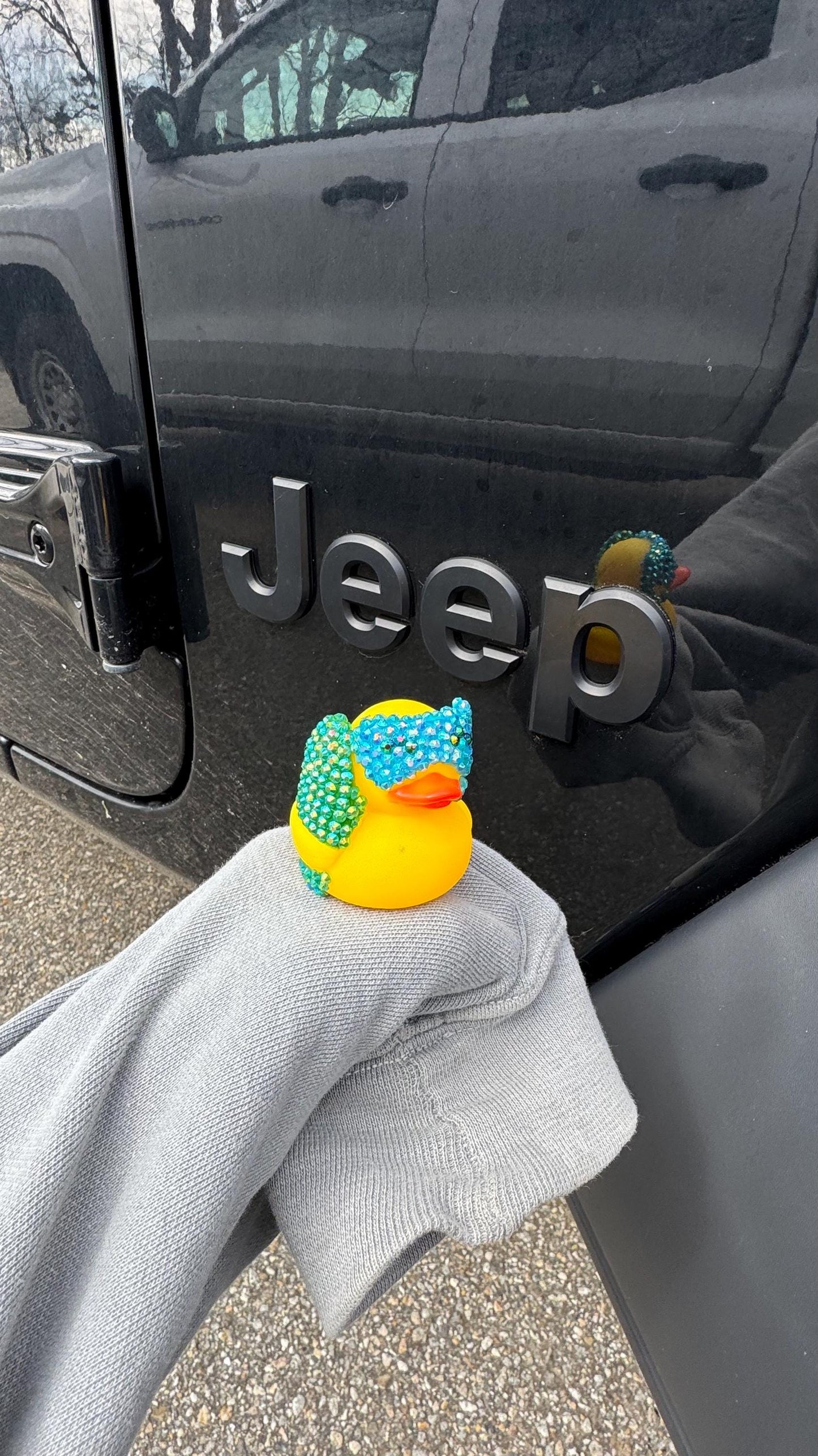 Beachy Bill Duck | Summer Surf Swim Chick | Beach Rubber Duck | Bedazzled Bling Duck