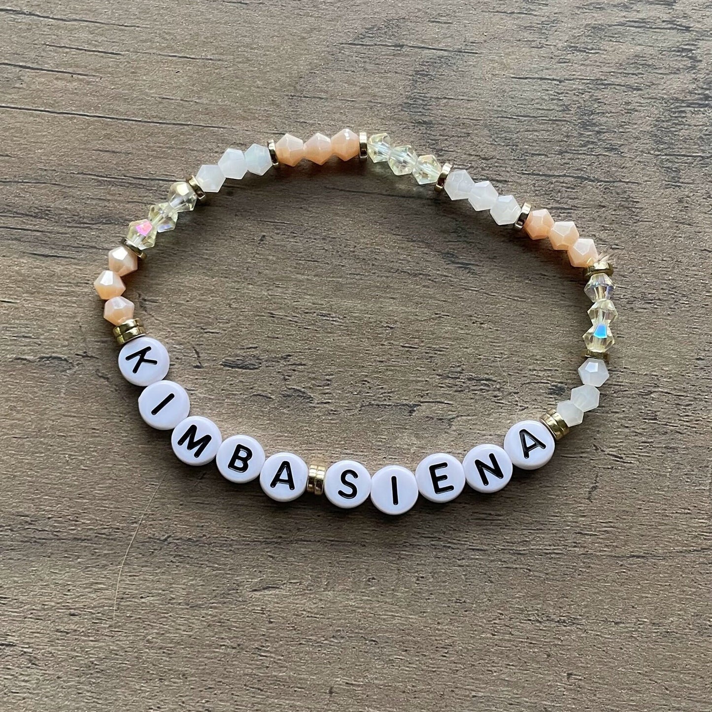 Bicone Custom Personalized Beaded Bracelets