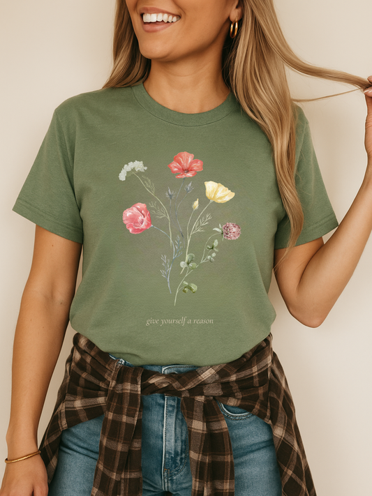 Give Yourself a Reason Unisex T-Shirt - Positive Vibes, Casual Wear, Gift for Her, Eco-Friendly Style, Everyday Comfort, Summer Essential