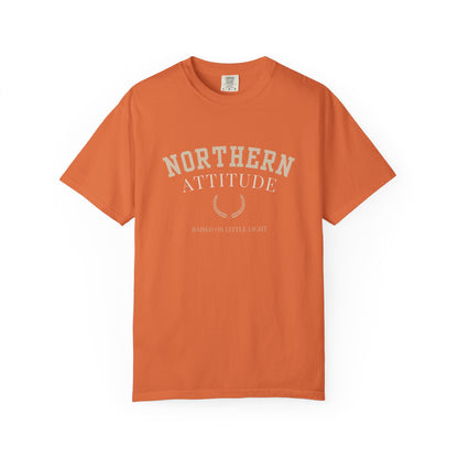 Northern Attitude | NK Inspired | Unisex Garment-Dyed T-Shirt, Casual Wear, Gift for Him/Her, Summer Style, Northern Pride, Adventure Tee