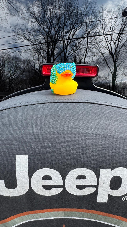 Beachy Bill Duck | Summer Surf Swim Chick | Beach Rubber Duck | Bedazzled Bling Duck